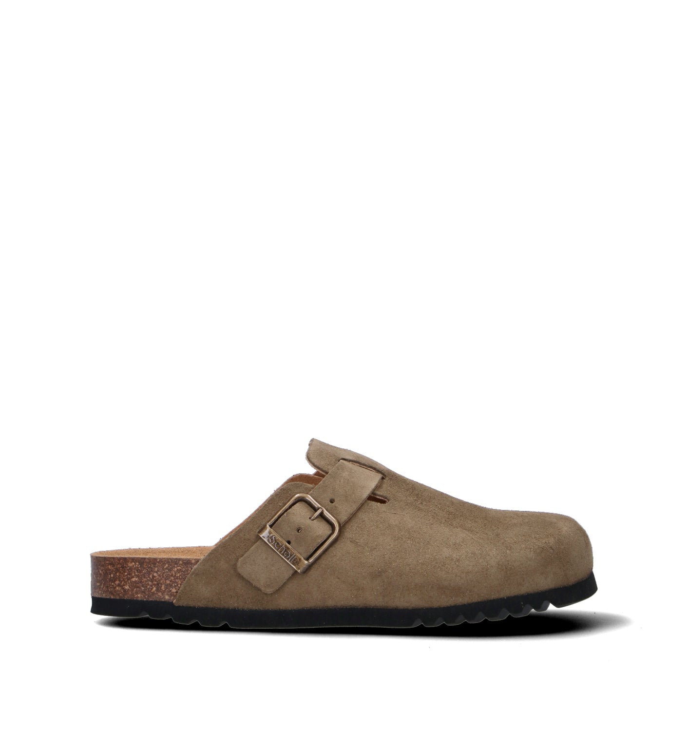 SCHOLL Sabot uomo khaki in suede