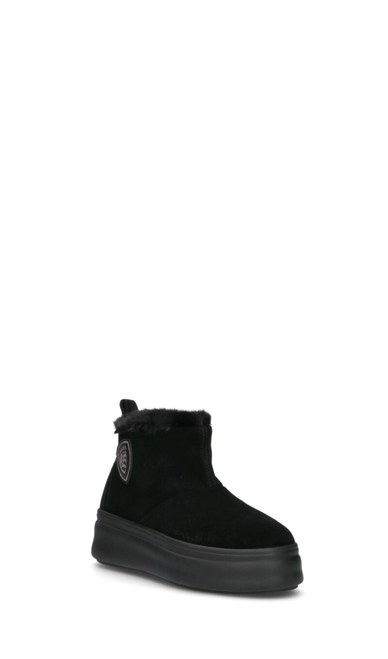 BLAUER Stivaletto pelo donna nero in suede