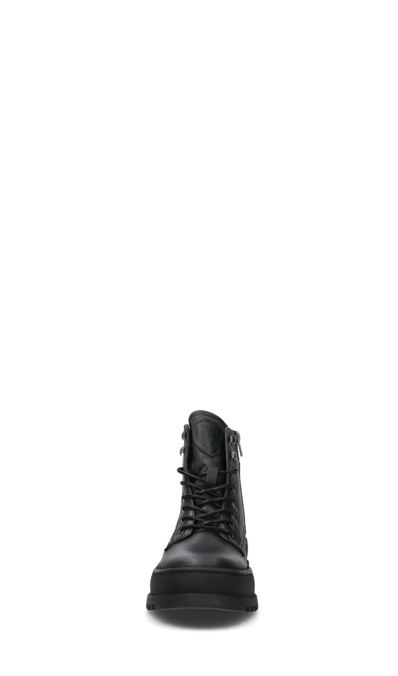 BLAUER Polacco uomo nero in pelle