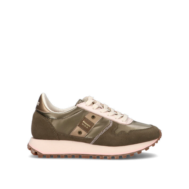BLAUER Sneaker donna taupe in suede