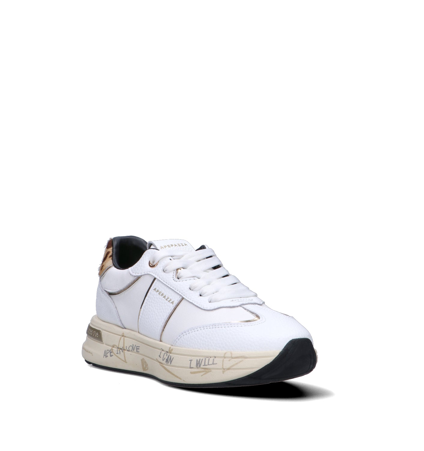 APEPAZZA Sneaker donna bianca