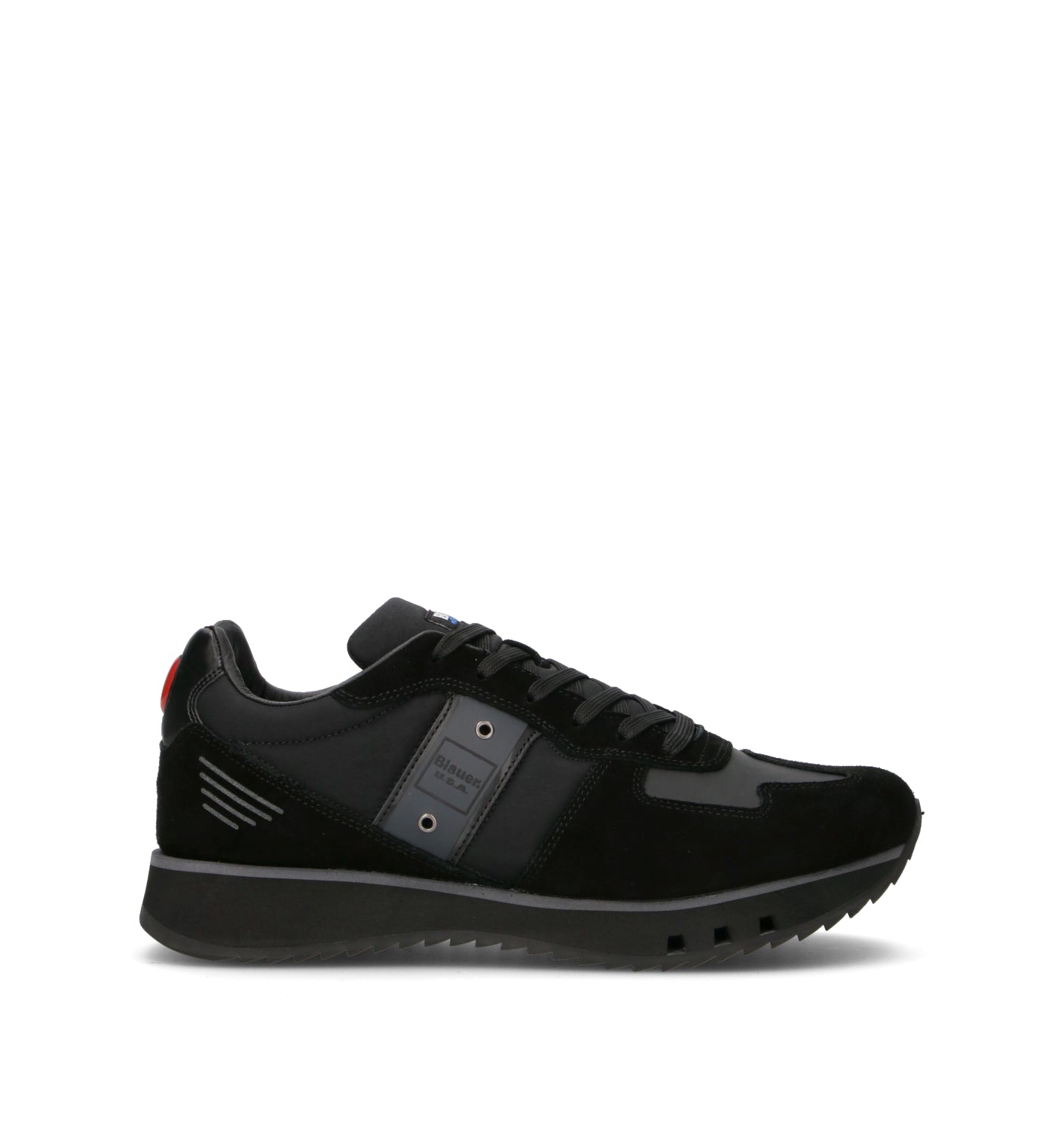 BLAUER Sneaker uomo nera in suede