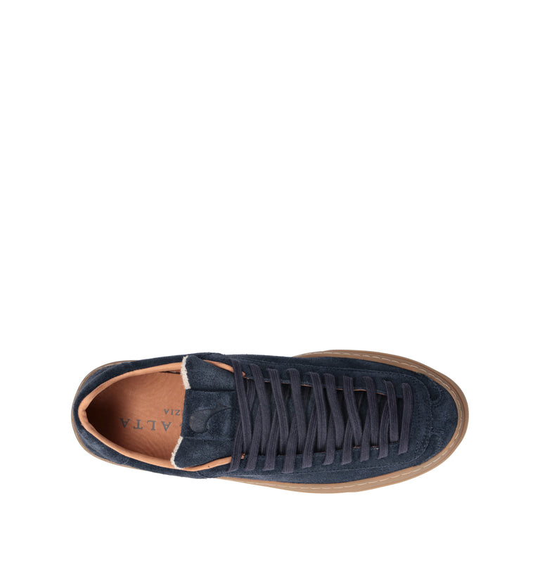 AQUA ALTA Sneaker uomo blu in suede