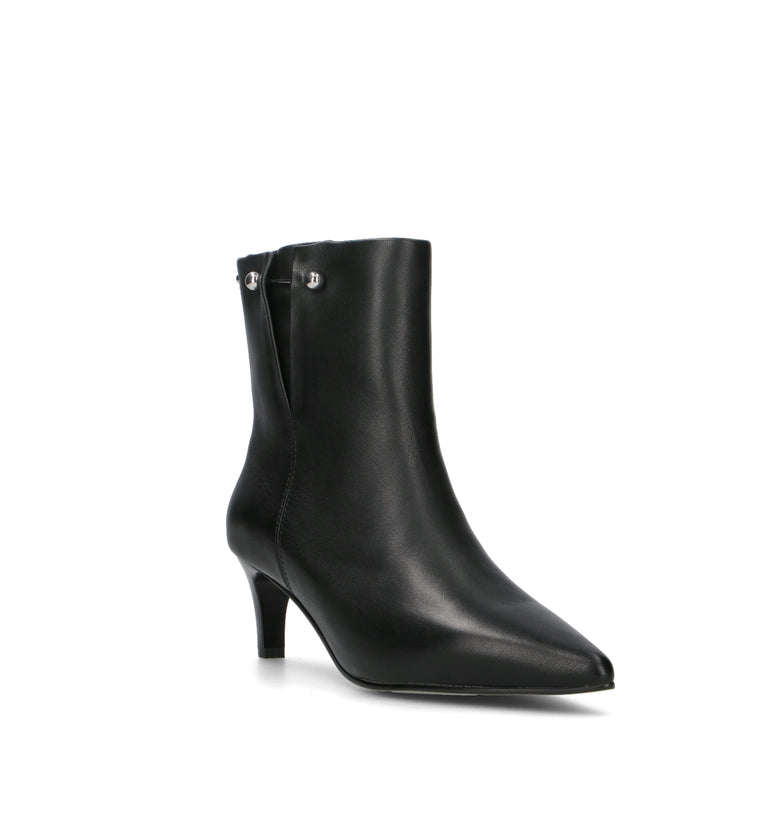 APEPAZZA Tronchetto donna nero in pelle