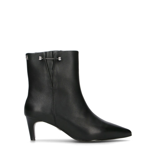 APEPAZZA Tronchetto donna nero in pelle