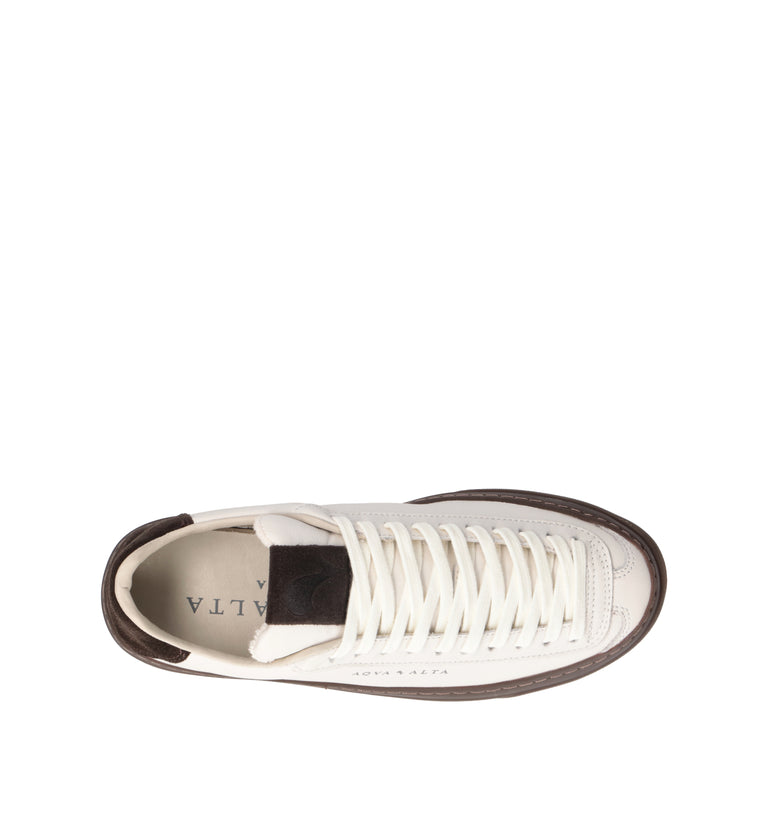 AQUA ALTA Sneaker donna bianca in pelle