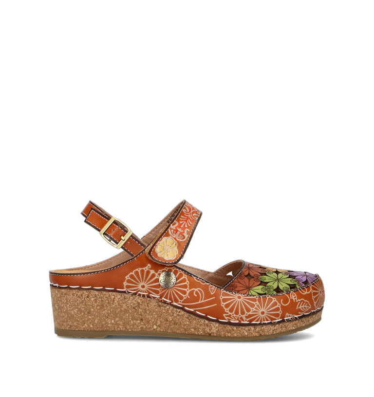 LAURA VITA Sandalo donna cammello in pelle