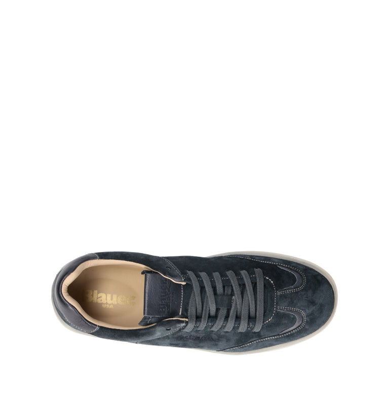 BLAUER Sneaker uomo navy in suede