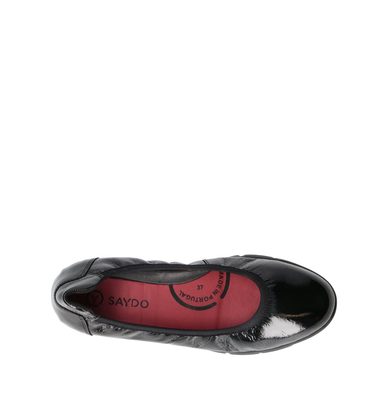 SAYDO Scarpa comfort donna nera in pelle