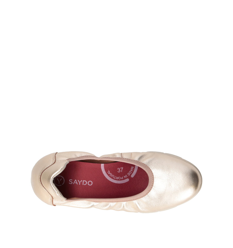 SAYDO Scarpa comfort donna platino in pelle