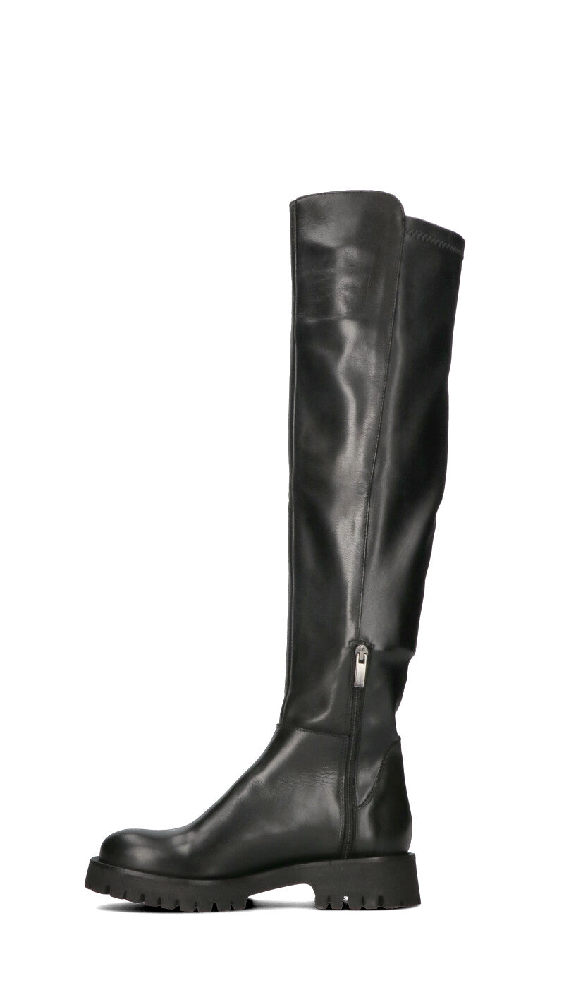 PHIL MELVIS Stivale donna nero in pelle