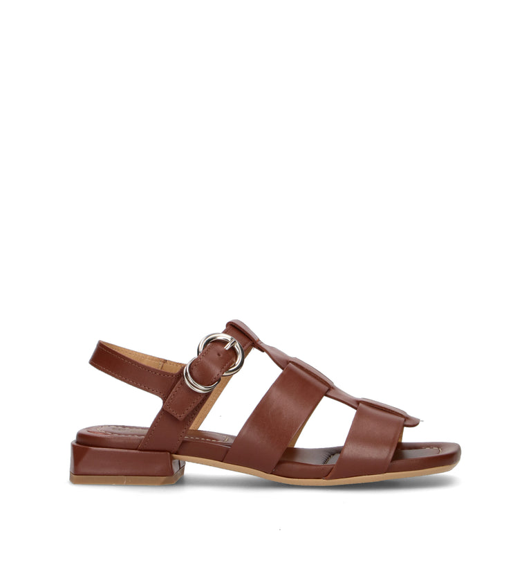 LORENZO MARI Sandalo donna marrone in pelle