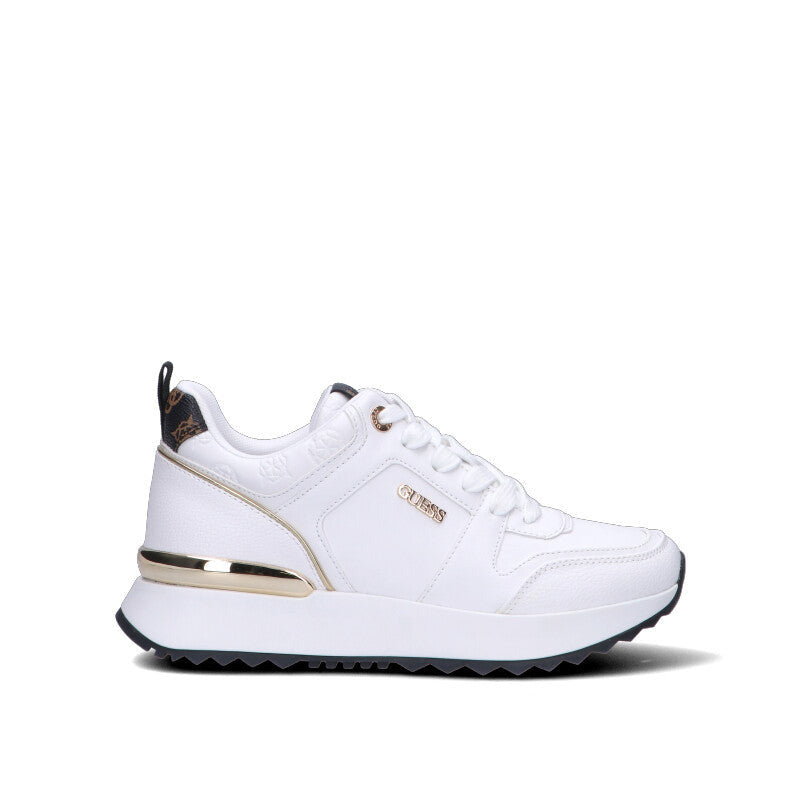 GUESS Sneaker donna bianca, nera e oro