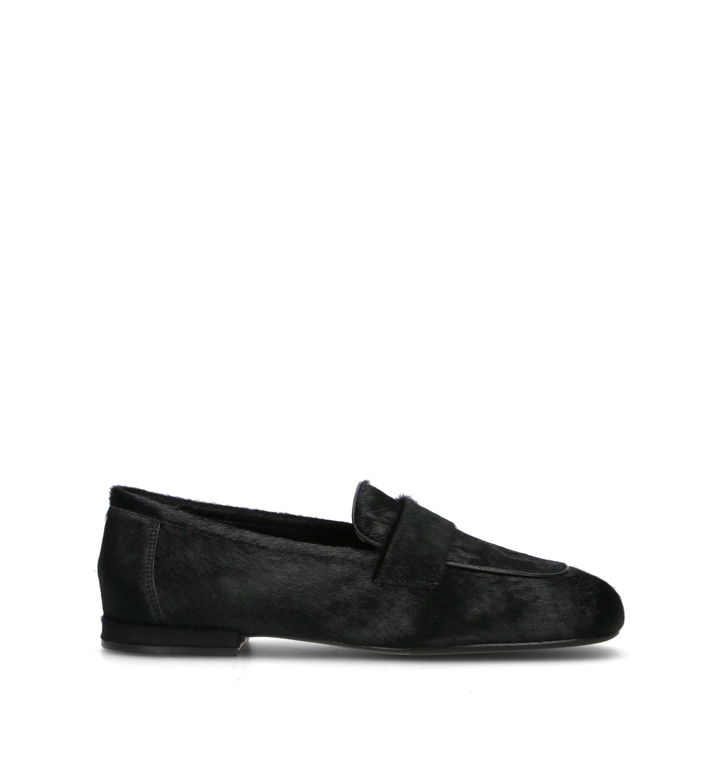 LOAFER Mocassino donna nero in cavallino