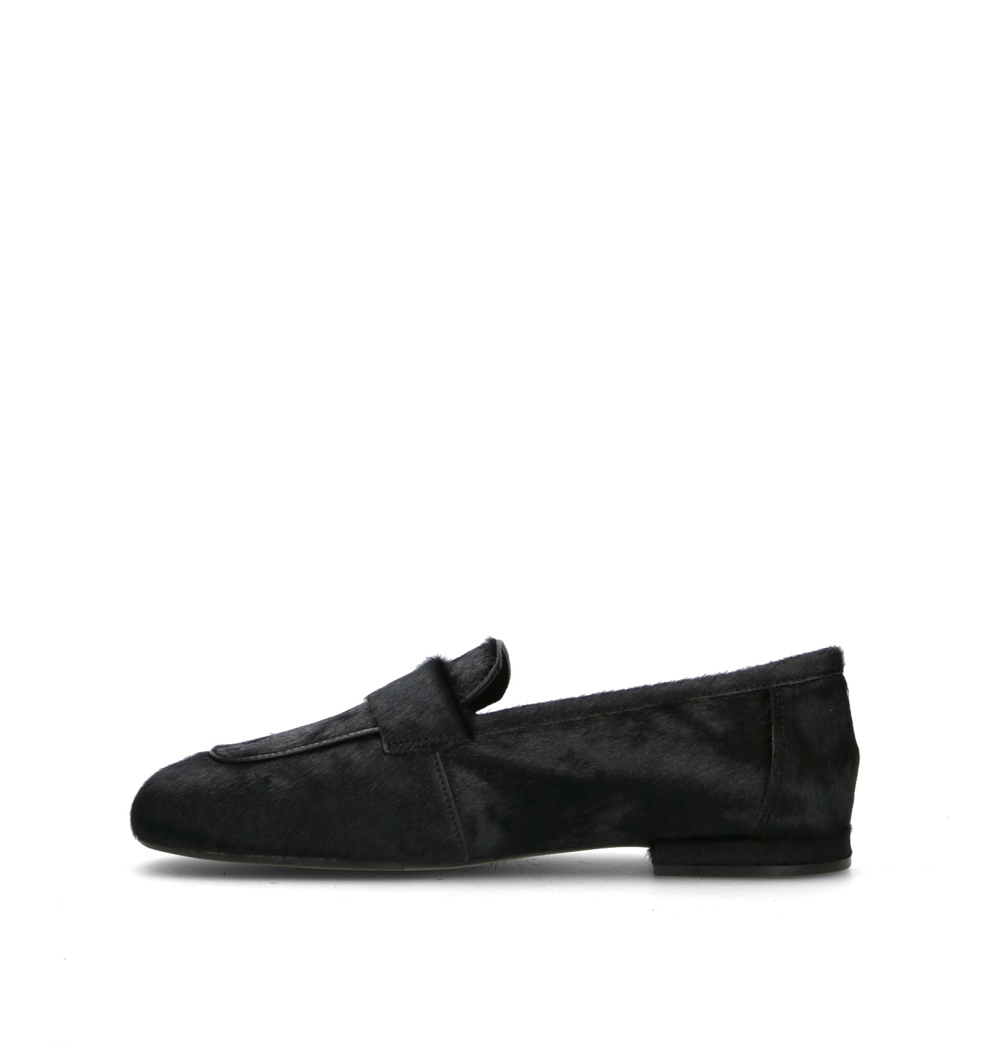 LOAFER Mocassino donna nero in cavallino