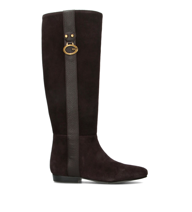 GUESS Stivale donna marrone in suede