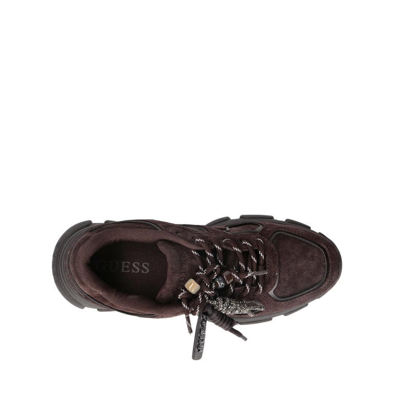 GUESS Sneaker donna marrone in suede