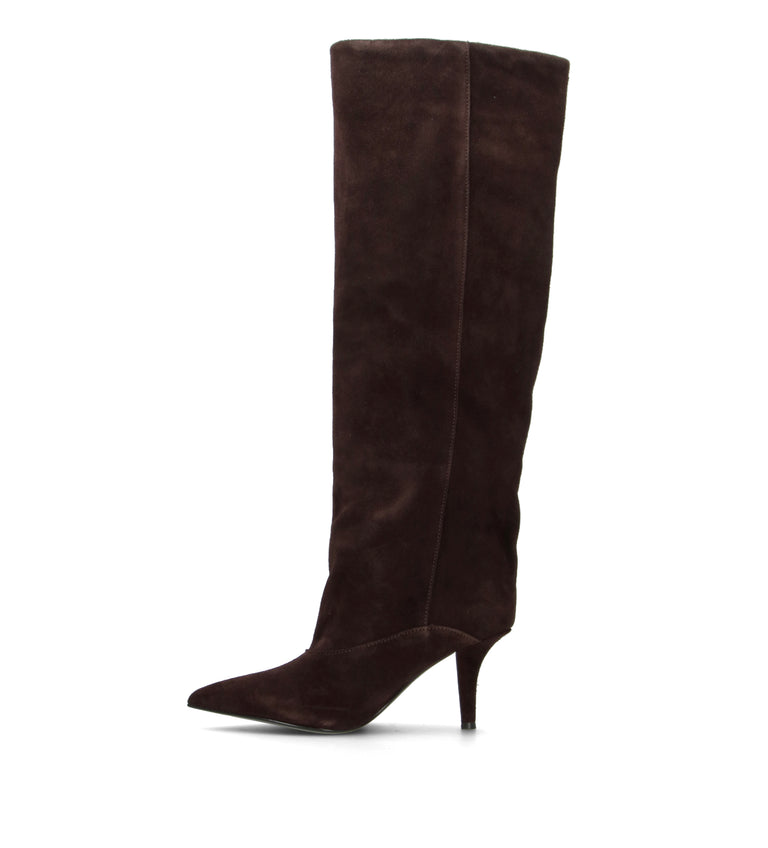 GUESS Stivale donna marrone in pelle