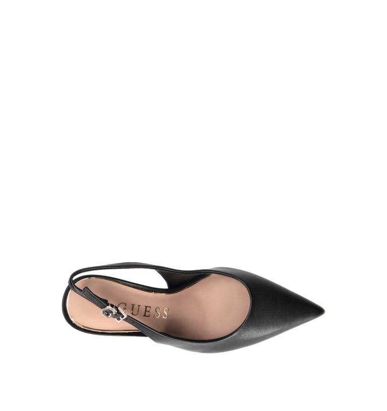 GUESS Slingback donna nera in pelle