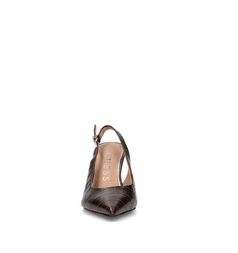 GUESS Slingback donna marrone in pelle