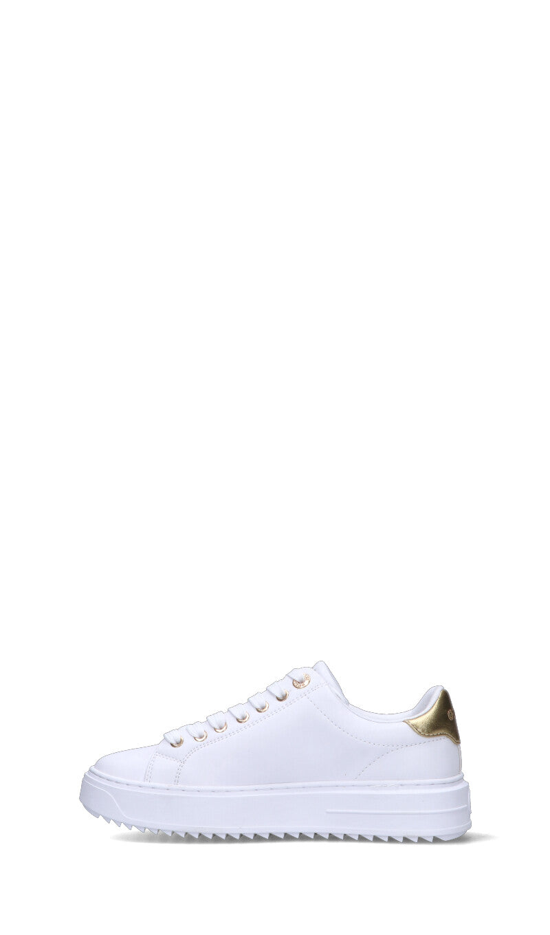 GUESS Sneaker donna bianca/oro in pelle