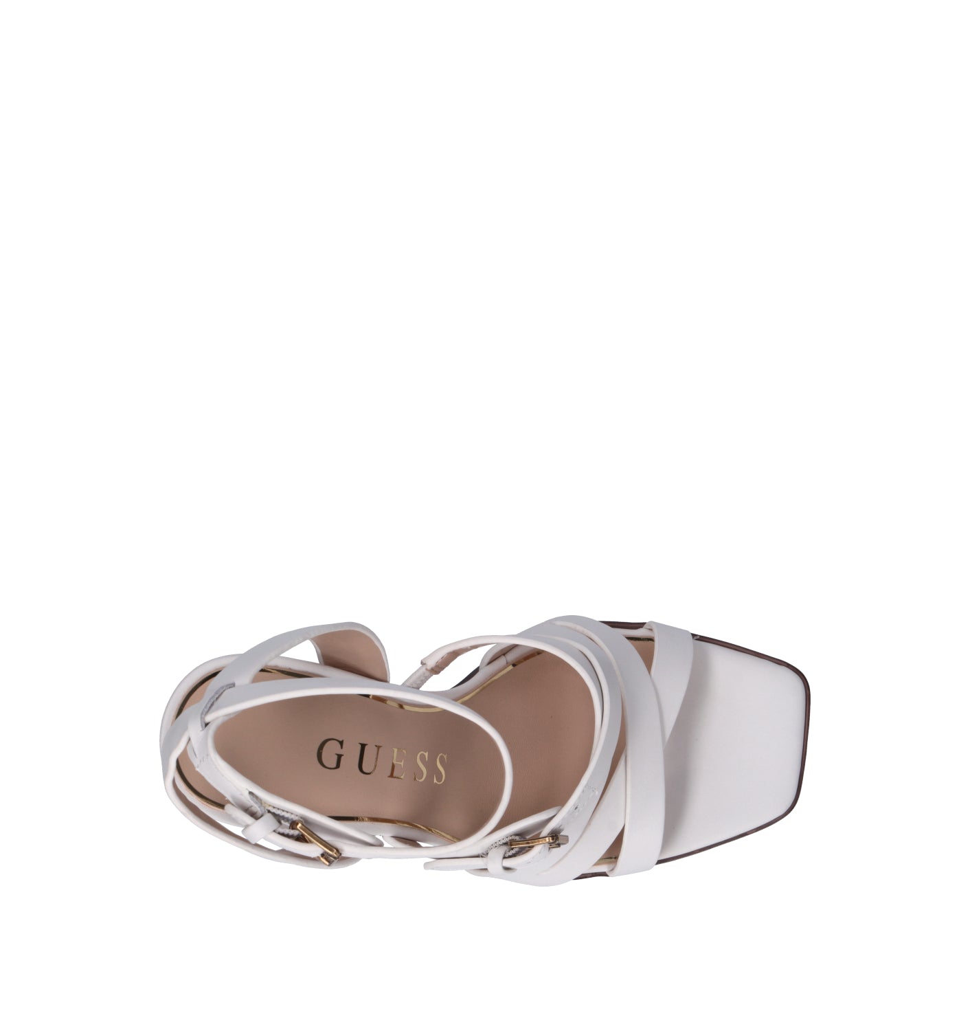 GUESS Sandalo donna bianco in pelle