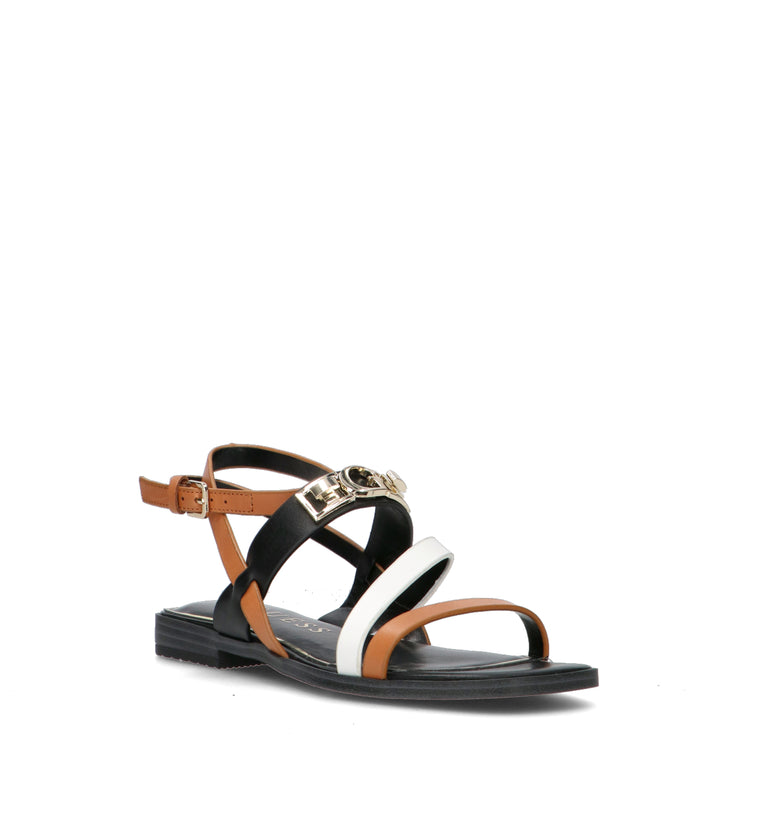 GUESS Sandalo donna marrone in pelle
