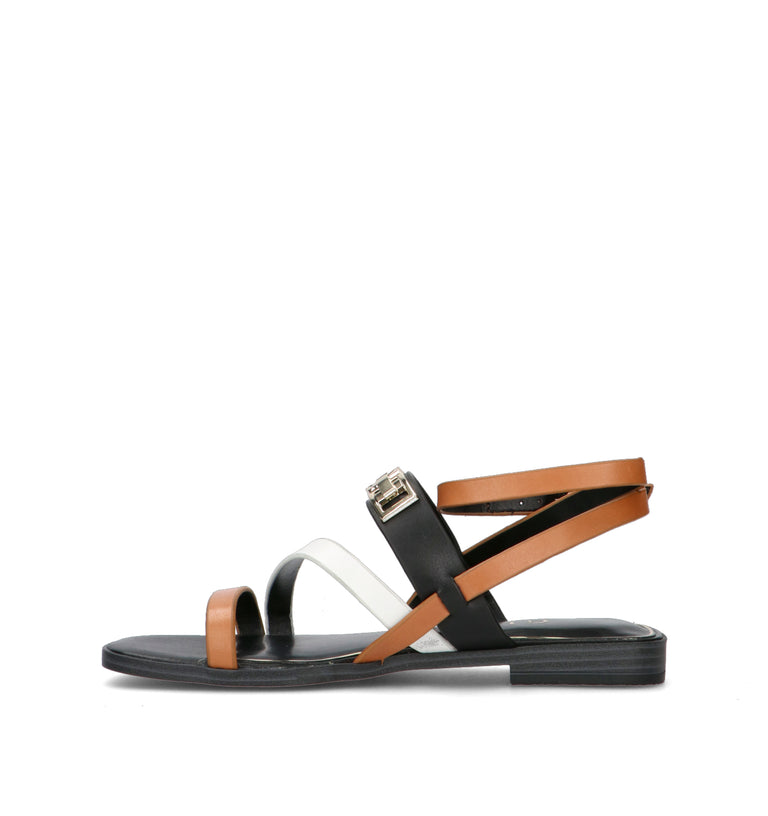GUESS Sandalo donna marrone in pelle