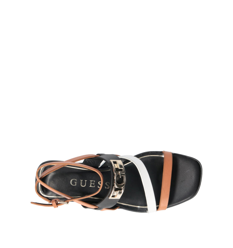 GUESS Sandalo donna marrone in pelle