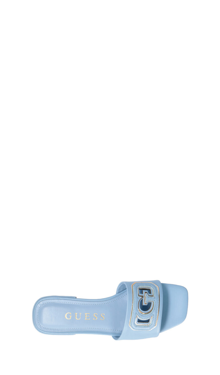 GUESS Ciabatta donna azzurra in pelle