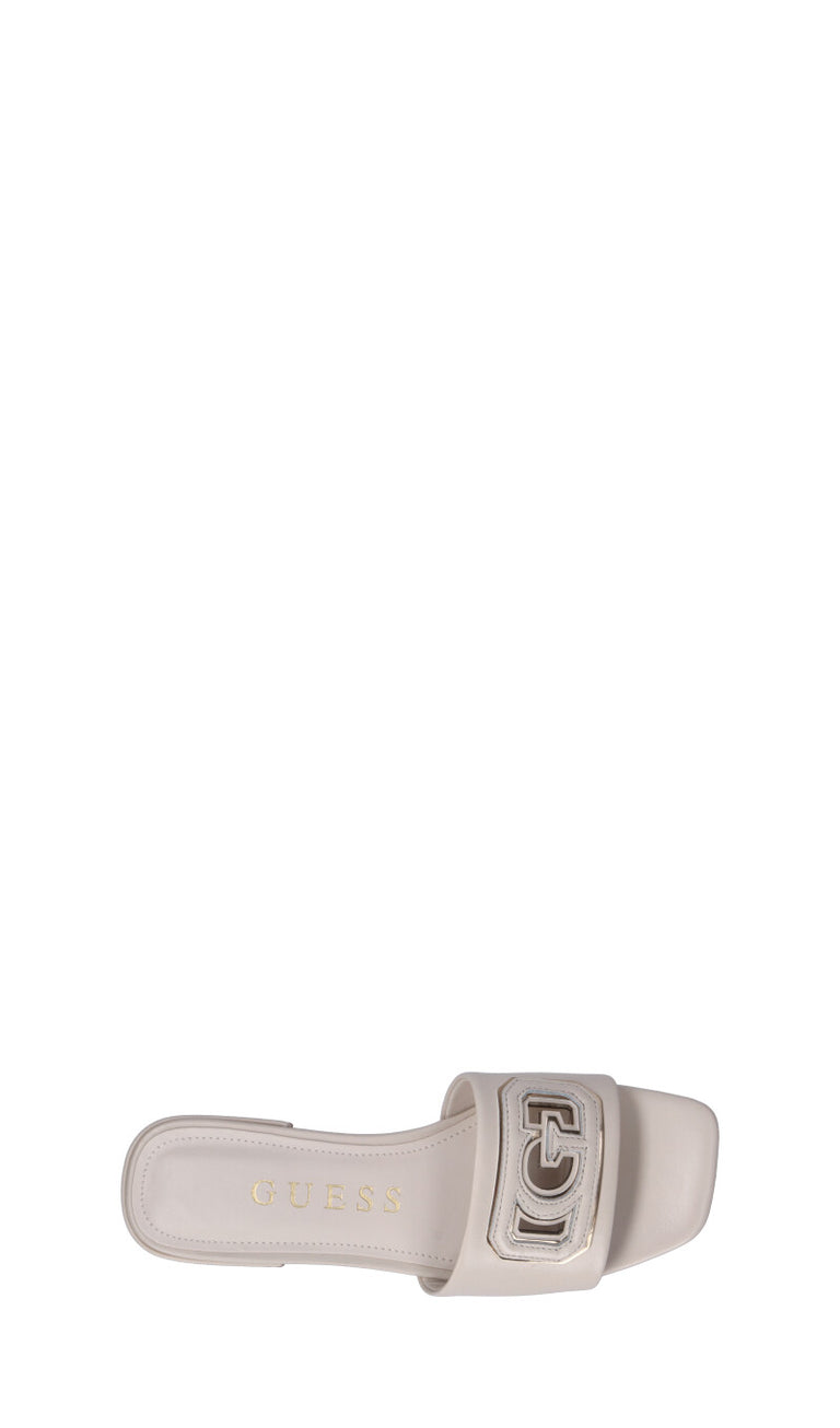 GUESS Ciabatta donna bianca in pelle
