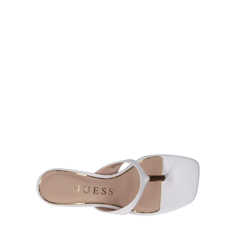 GUESS Sandalo donna bianco in pelle