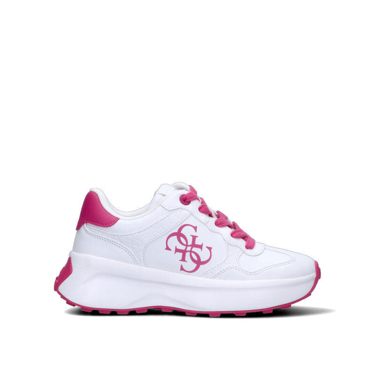 GUESS Sneaker donna bianca/fucsia in pelle