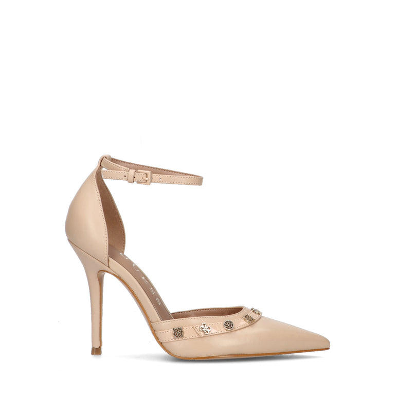 GUESS Décolleté donna nude in pelle