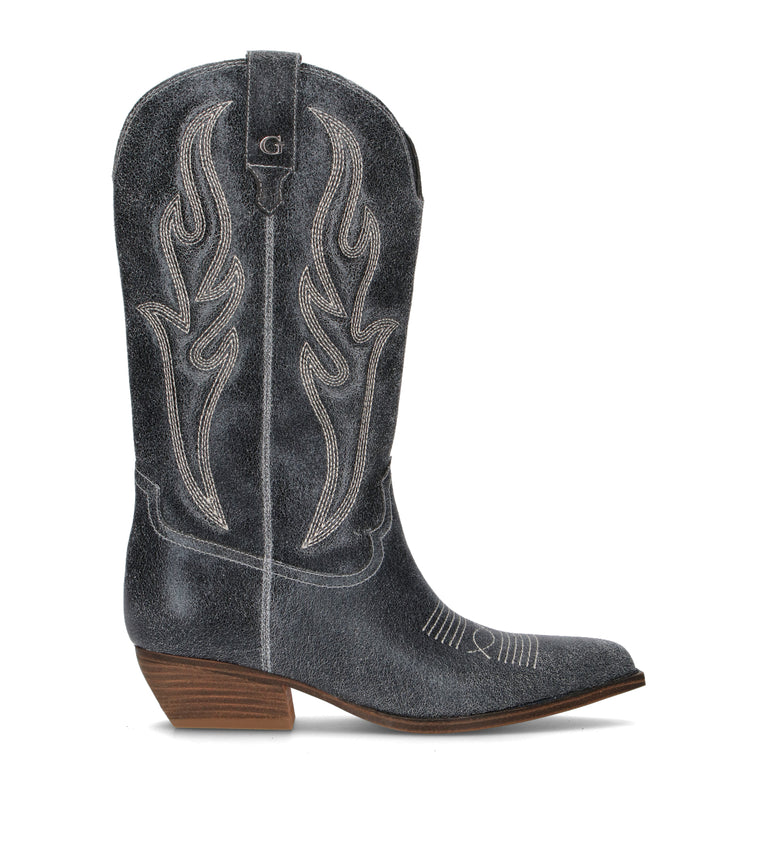 GUESS Stivale donna nero in pelle