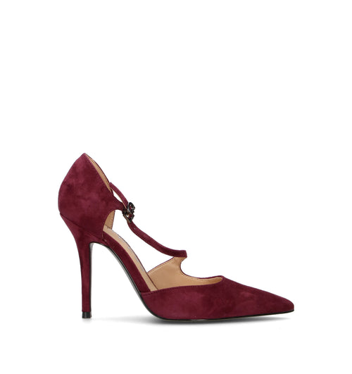 GUESS Décolleté donna bordeaux in suede