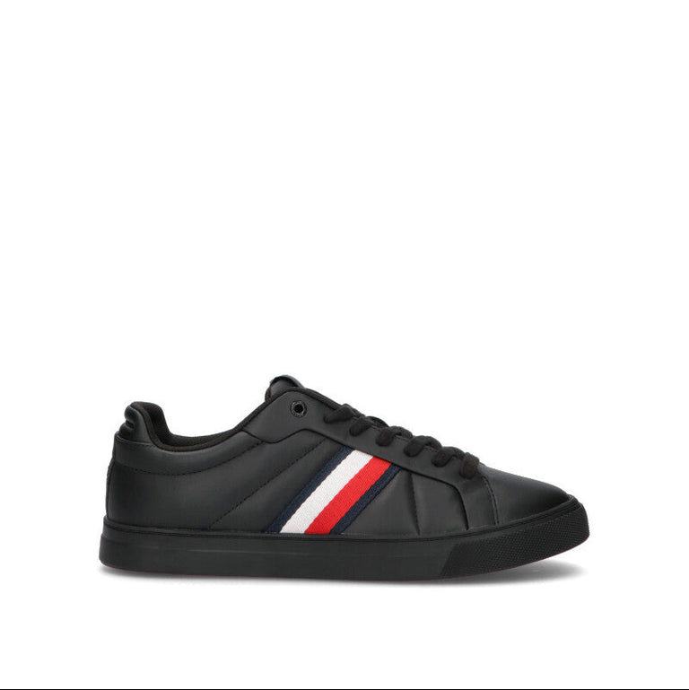 TOMMY HILFIGER Sneaker uomo nera in pelle