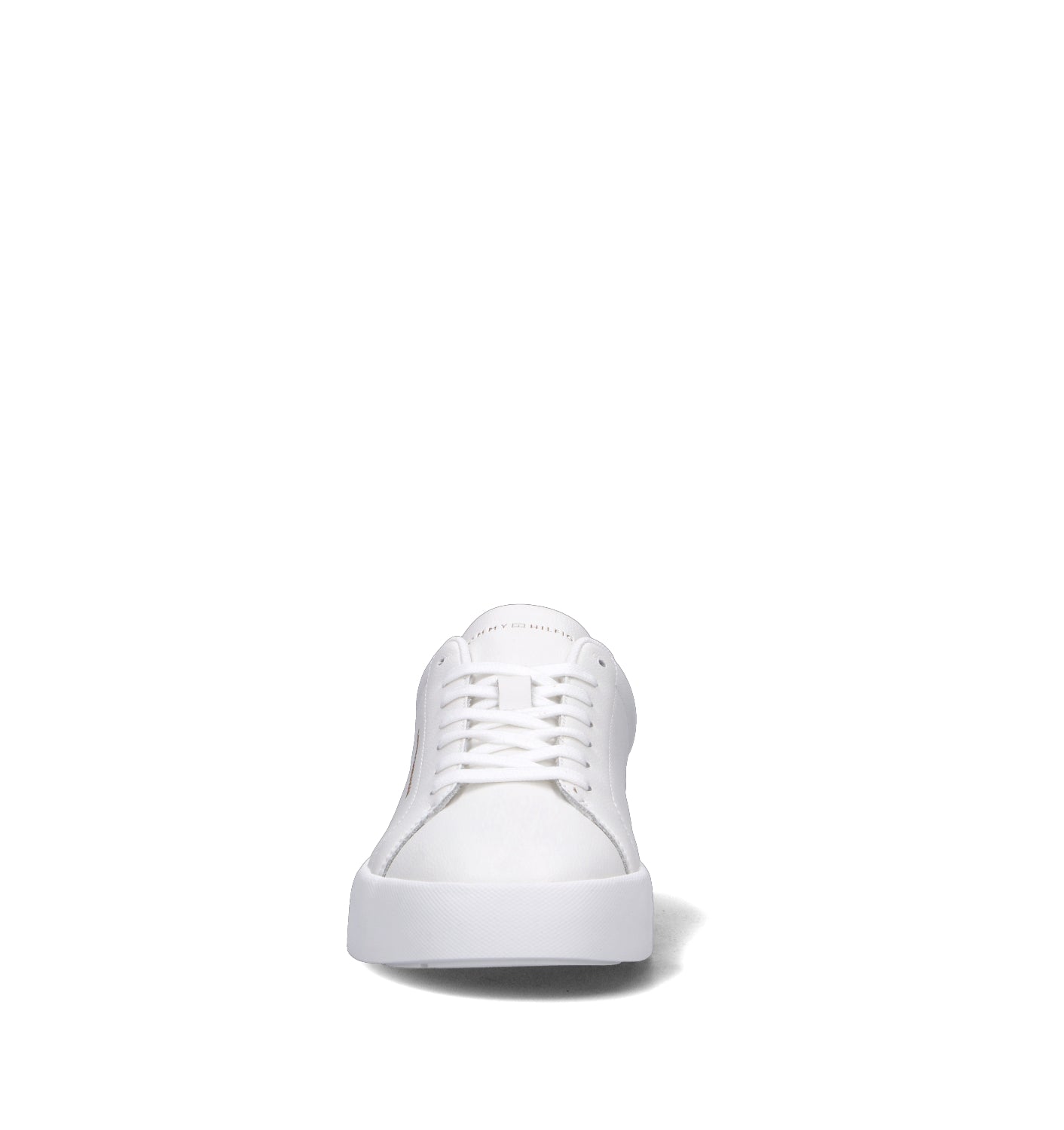 TOMMY HILFIGER JEANS Sneaker uomo bianca/arancio in pelle