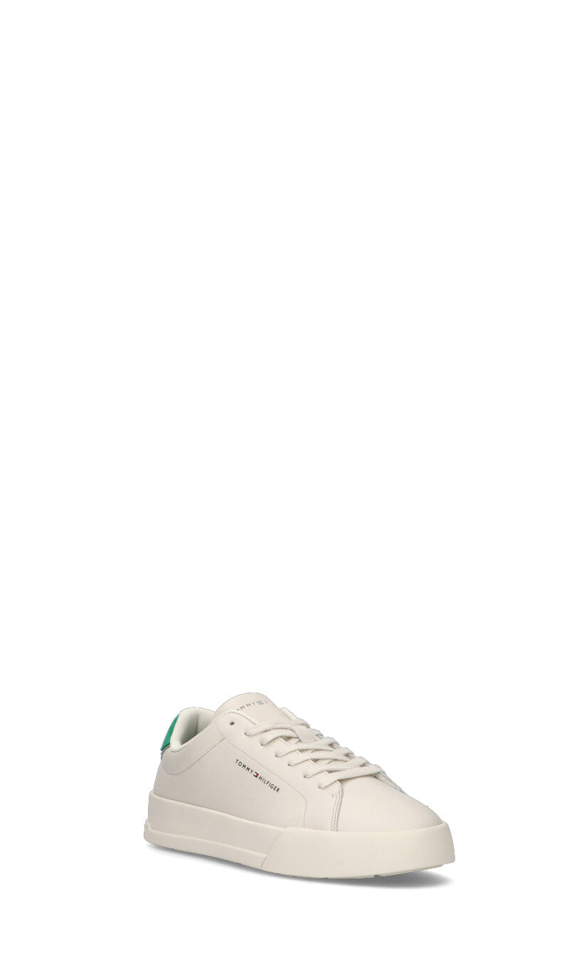 TOMMY HILFIGER Sneaker uomo bianca/verde in pelle