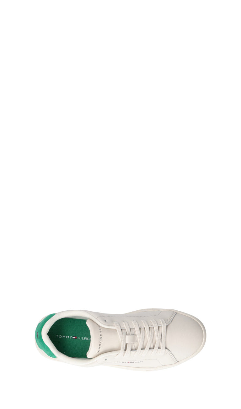 TOMMY HILFIGER Sneaker uomo bianca/verde in pelle