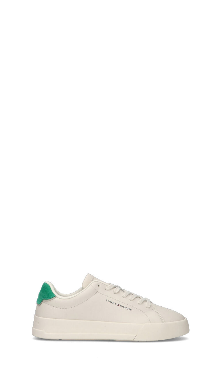 TOMMY HILFIGER Sneaker uomo bianca/verde in pelle