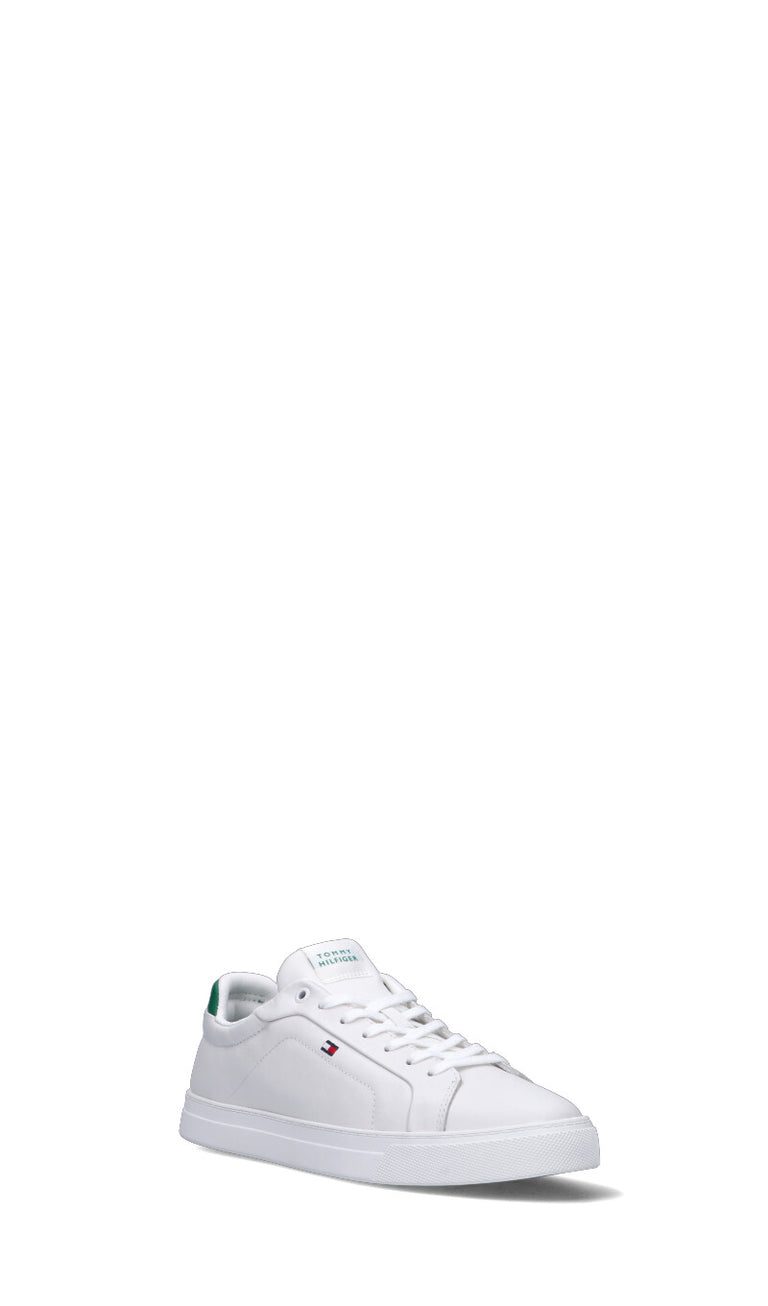 TOMMY HILFIGER Sneaker uomo bianca/verde in pelle