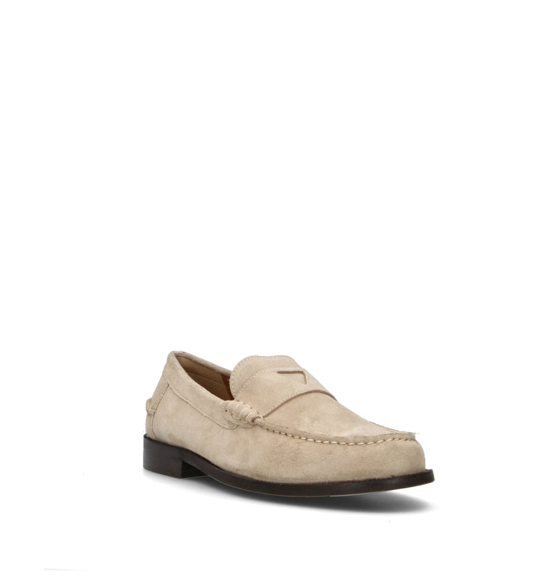 GUESS Mocassino uomo beige in suede