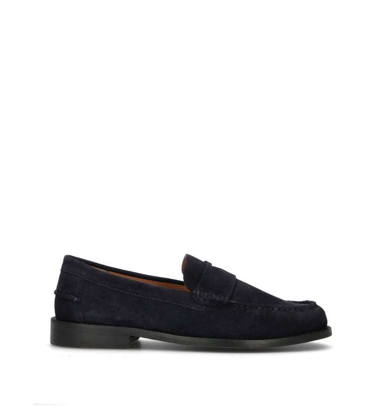 GUESS Mocassino uomo blu in suede