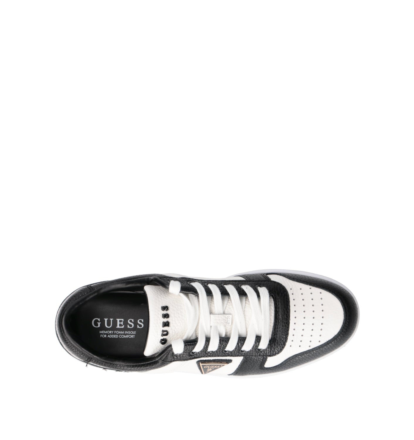 GUESS Sneaker uomo bianca/nera in pelle