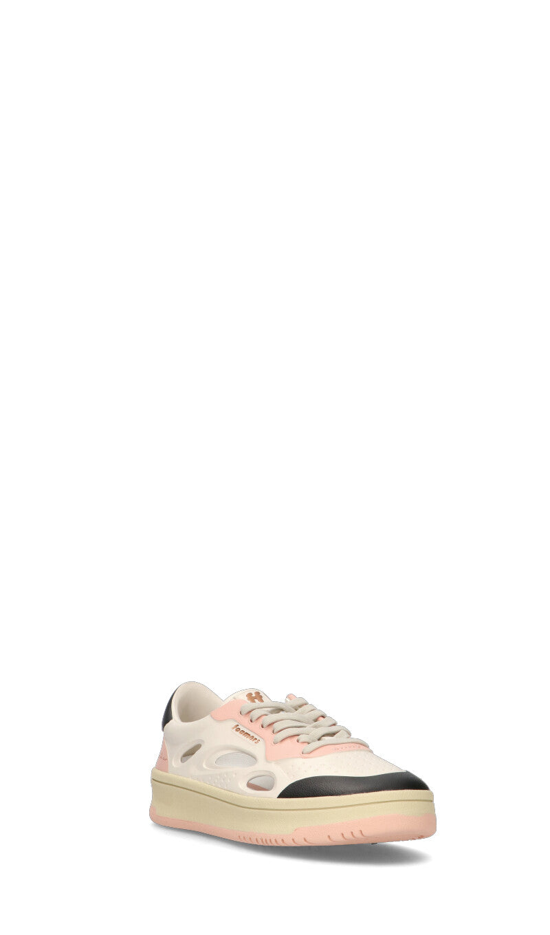 FOAMERS Sneaker donna bianca/rosa in pelle