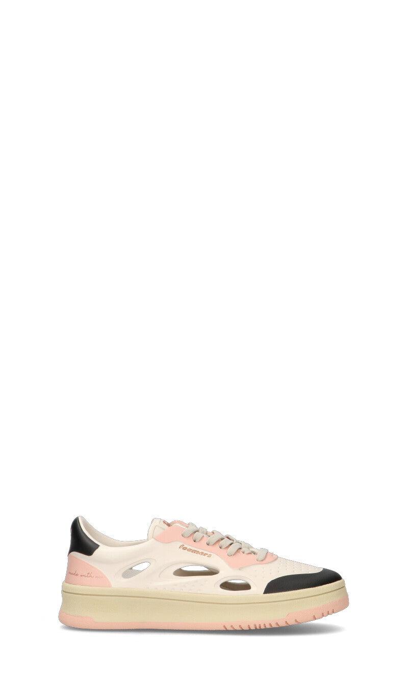 FOAMERS Sneaker donna bianca/rosa in pelle