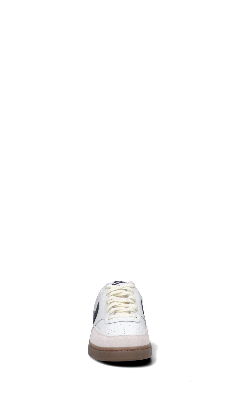 NIKE  - COURT VISION LO Sneaker uomo bianca/nera in pelle