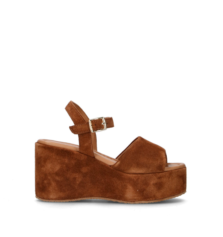 FRAU Sandalo donna marrone in suede
