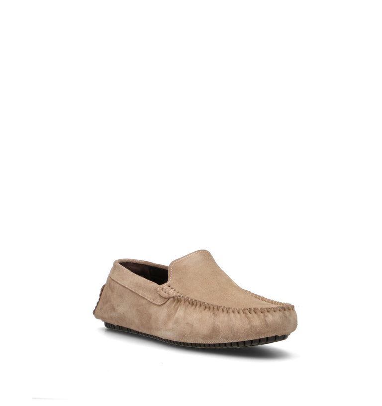 FRAU Mocassino uomo beige in suede